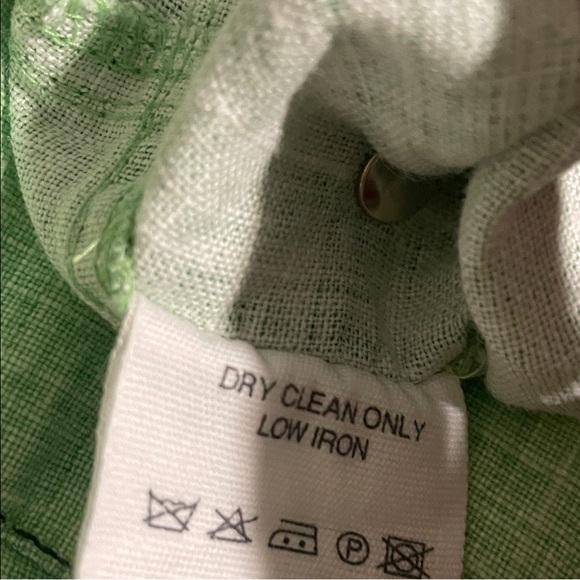 Foreign Policy Spring Green Linen Women's Knee Length Size 4 - Picture 10 of 10